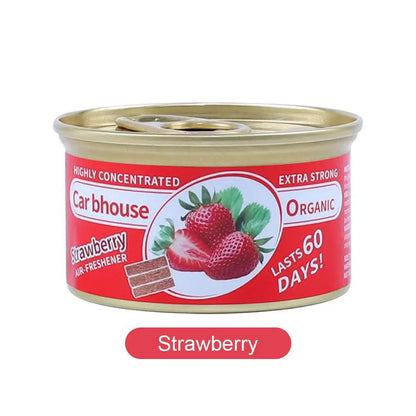 Organic Car Air Freshener Cans Long Lasting Fragrance Fiber Block Odor Eliminator for Auto Home Closet Bubble Gum & Coffe Scent