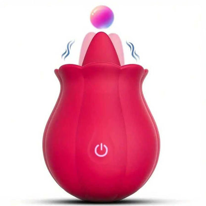 Rose toy Swing Tongue Licking Vibrator Female Powerful Oral Nipple Clitoris Stimulator Massager Adults Goods Sex Toys for Women