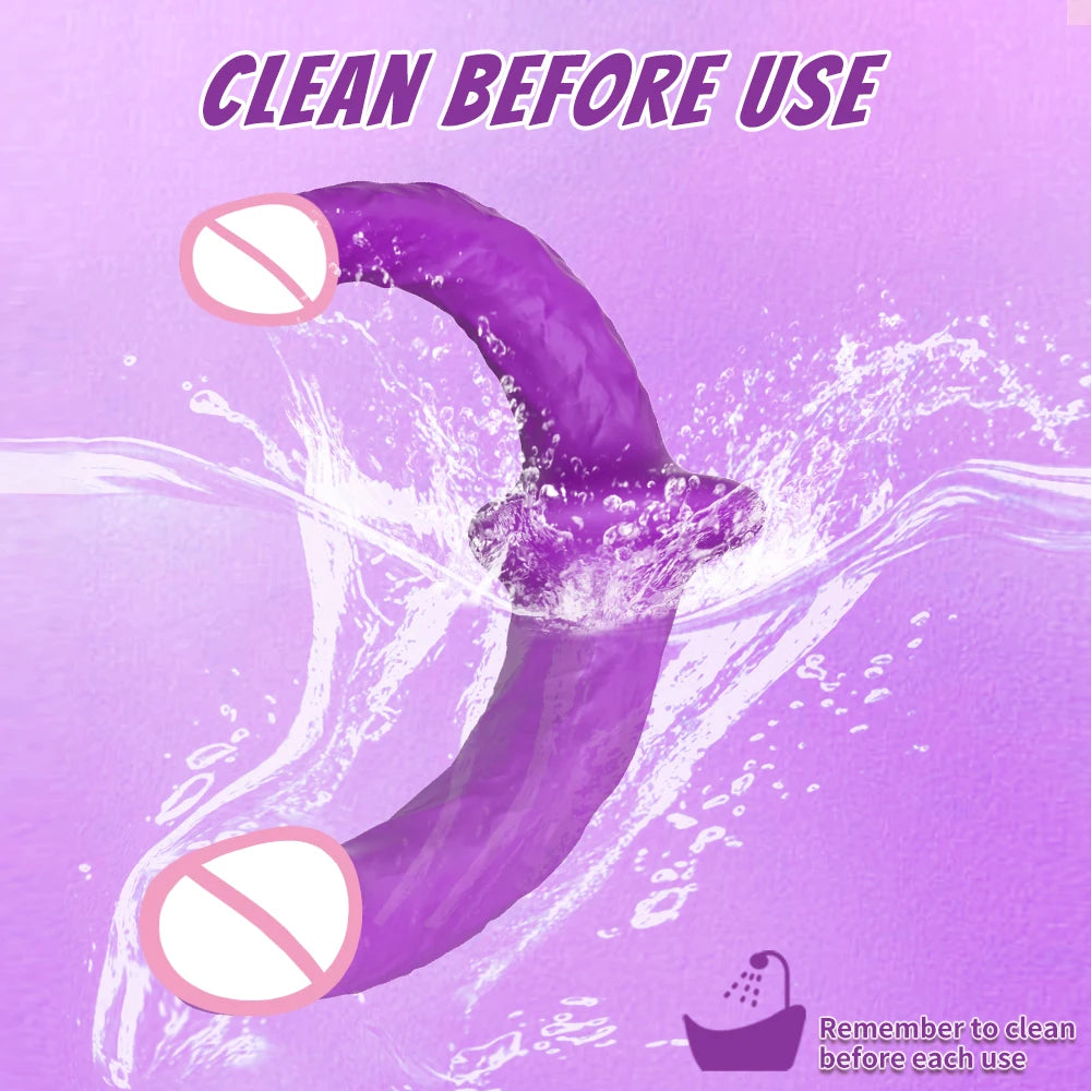APP Strapless Strap-On G-Spot Dildo Vibrator Realistic Double-Ended Vibrating Butt Plug Anal Sex Toys for Women Lesbians Couples
