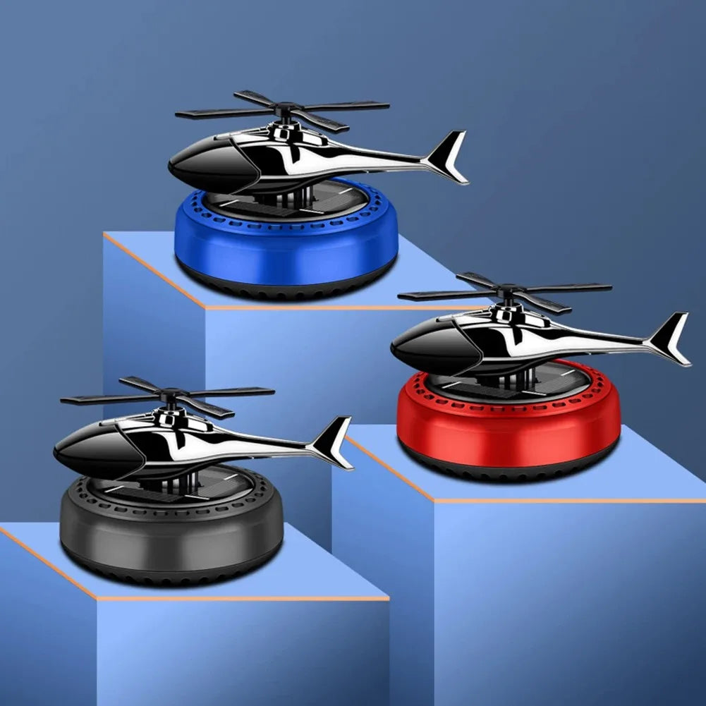 New Car Air Freshener Solar Helicopter Interior Decoration Propeller Rotating Long Lasting Fragrance Perfume Diffuser Car Decor