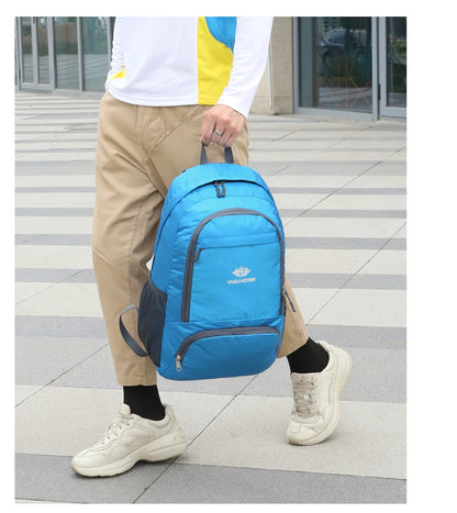 23L Packable Backpack Foldable Ultra Light Outdoor Duffle Bag Big Folding Knapsack Hiking Travel Rucksack Mountaineering Daypack