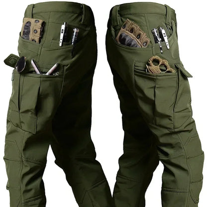New Men's Winter Jacket Tactical  Sets Fleeced Sharkskin Windproof Waterproof Padding Suits Paintball Uniform Pockets Camo