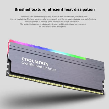 ARGB RAM Cooling Armor Memory Customized Heat Sink Cooler  Aluminum Cooling Vest Radiator 5V PIN Addressable PC Case Accessories