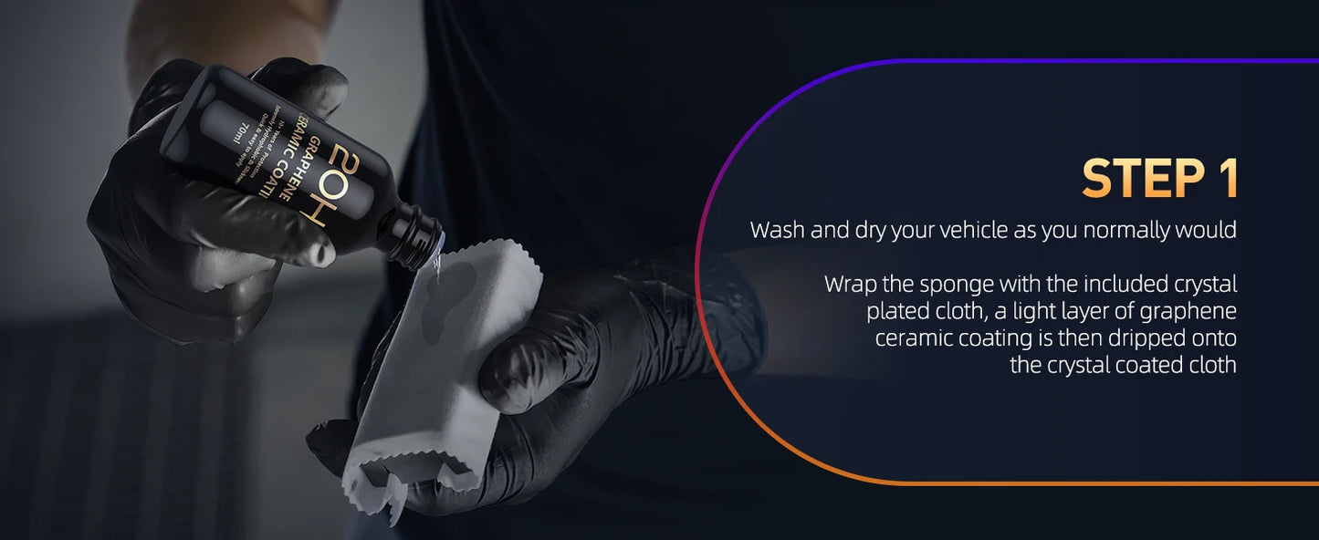20H Advanced Graphene Ceramic Coating for Cars (70ml) Self Healing and UV Track Technology Car Care Product