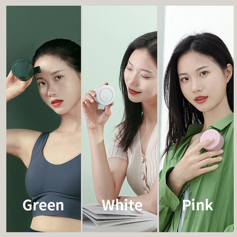 Mini Clip Fan Hanging Waist Neck Fan Girl Electric Air Cooling Fan 900mah USB Leafless Fan 3 Speeds Portable Cooler Air