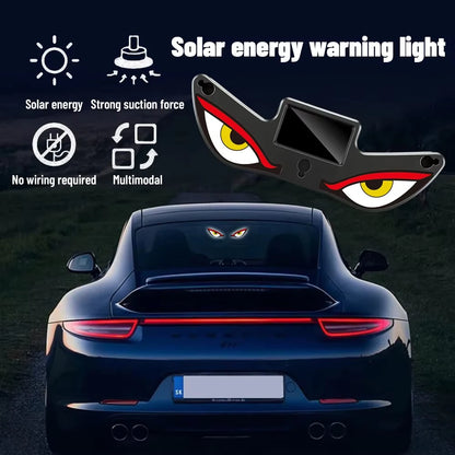 Solar Demon's Eye Car Lights Dynamic Expression Led Light Ambience Lamp Decoration Rechargeable Warning Lamps with Suction Cups