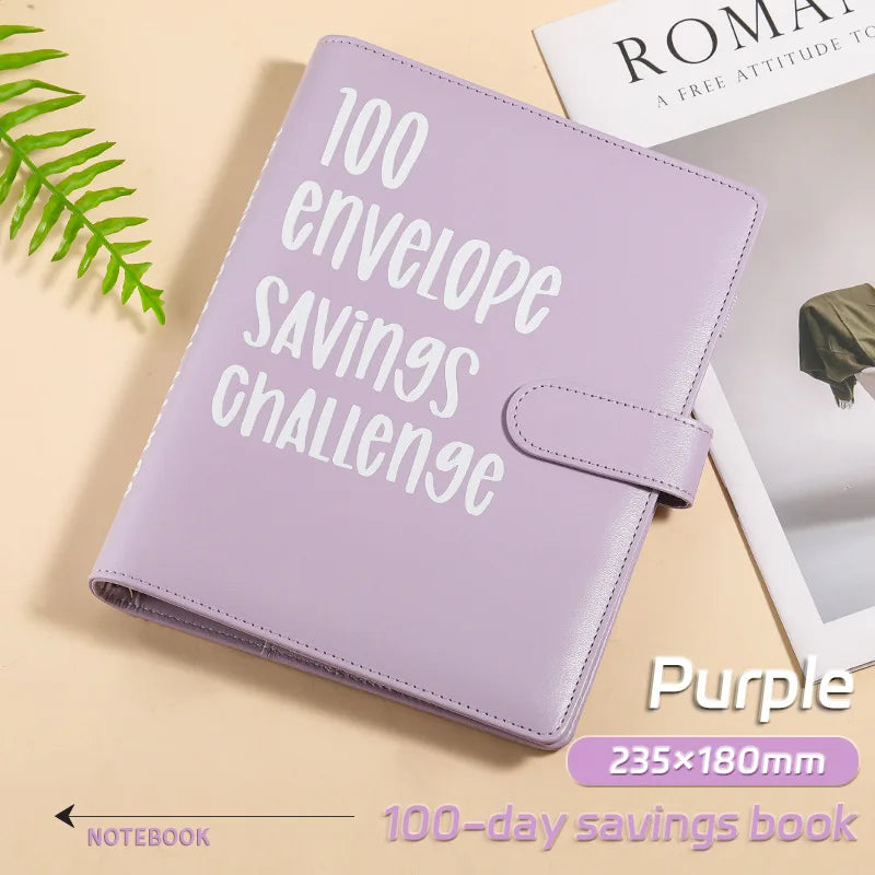Save Savings Challenges Loose-Leaf Binder Budget Binder with Cash Envelopes Money Organizer System 100 Envelope Challenge Binder
