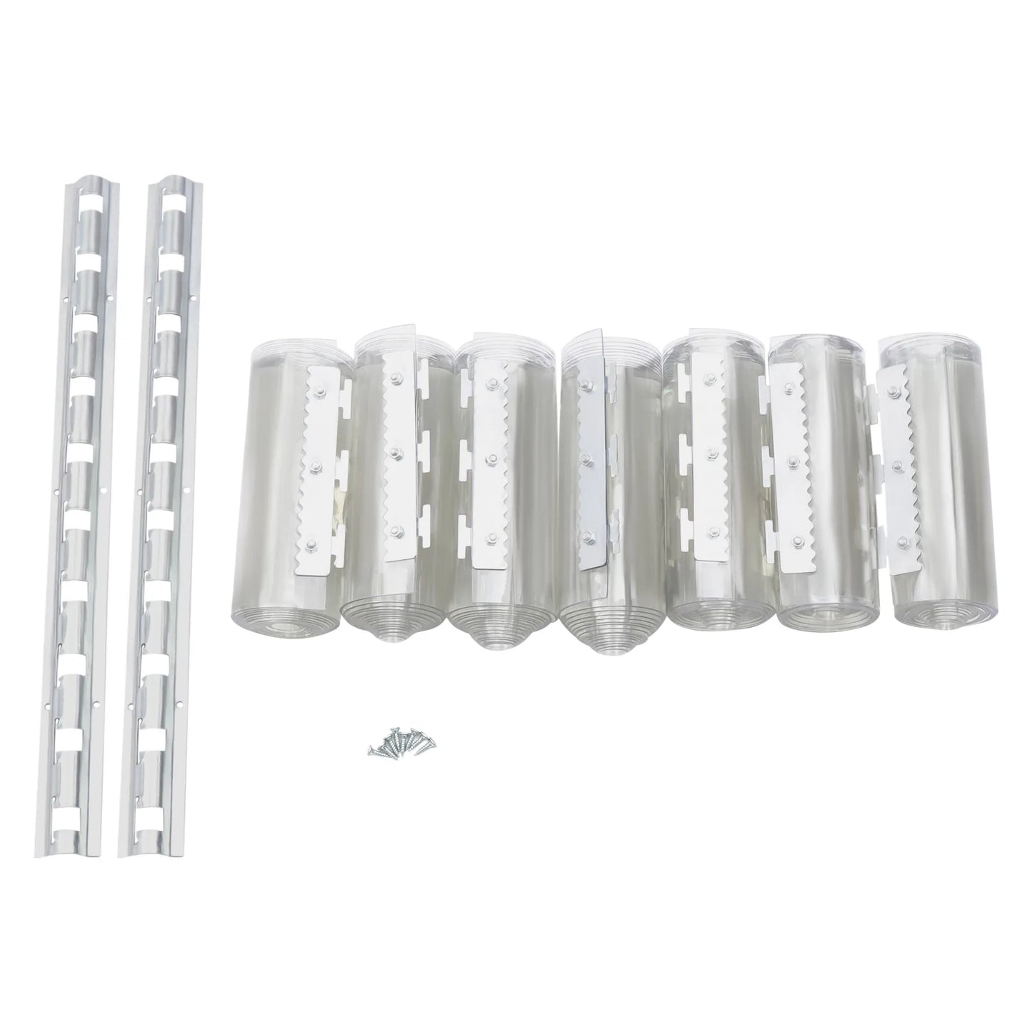 7Pcs PVC Strip Curtains,200x105cm Transparent Soft Door Strips Screen 2mm Thick Windproof Waterproof Antistatic Door Curtain Kit