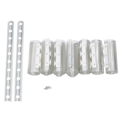 7Pcs PVC Strip Curtains,200x105cm Transparent Soft Door Strips Screen 2mm Thick Windproof Waterproof Antistatic Door Curtain Kit
