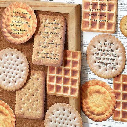 30pcs Biscuit Plan Series Retro Ins Dessert Biscuit Theme Message Memo Creative DIY Handmade Scrapbook Aesthetic Material