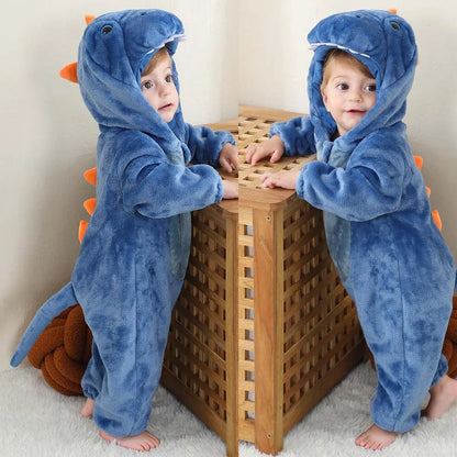 Baby Clothes Winter Pajamas Flannel Thermal Pijamas for Toddler Kids Boys Girls Squirrel Cow Onesies Infant Jumpsuit Pyjamas