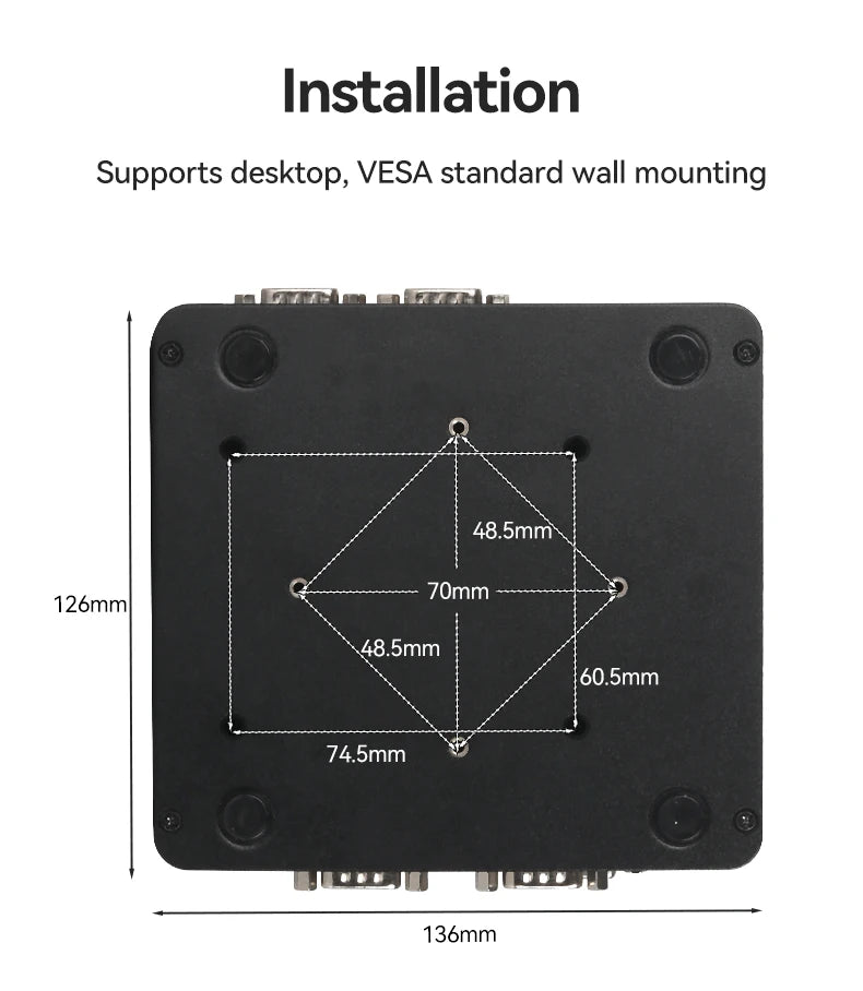 Helorpc Industrial Mini PC N2840/J2900 Support WIN10 LINUX with 2xGigabit LAN 5xUSB2.0 1xUSB3.0 4xDB9 COM 1xHDMI 1xVGA Computer