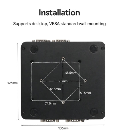 Helorpc Industrial Mini PC N2840/J2900 Support WIN10 LINUX with 2xGigabit LAN 5xUSB2.0 1xUSB3.0 4xDB9 COM 1xHDMI 1xVGA Computer