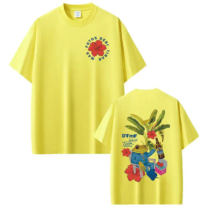 Rapper Bad Bunny T-shirt Debi Tirar Mas Fotos DTMF World Tour T Shirts Men's Women Fashion Vintage Hip Hop T-shirts Streetwear