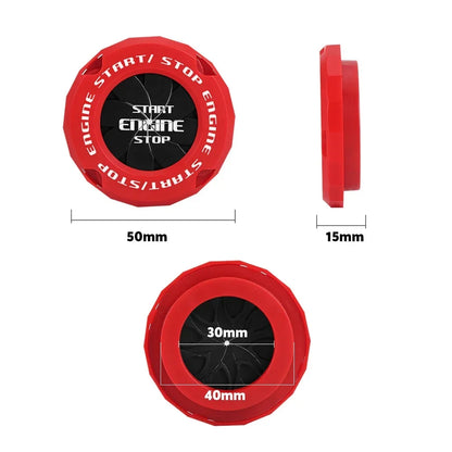 1PC Universal Car Onekey Start Stop Button Cover Car Decoration Black Red Purple Engine Ignition Start Switch Protective Cover