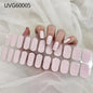 20/22Tips UV Semi cured Gel Nail Stickers Waterproof Long Lasting Full Gel Nail Wraps Press On Nail Decal DIY Manicure