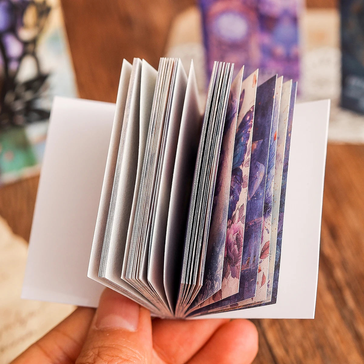 50 Sheets Per Book of Exquisite Illustration Materials Book, Various Themes Patterns, DIY Scrapbook Planner Decoration Supplies