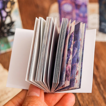 50 Sheets Per Book of Exquisite Illustration Materials Book, Various Themes Patterns, DIY Scrapbook Planner Decoration Supplies