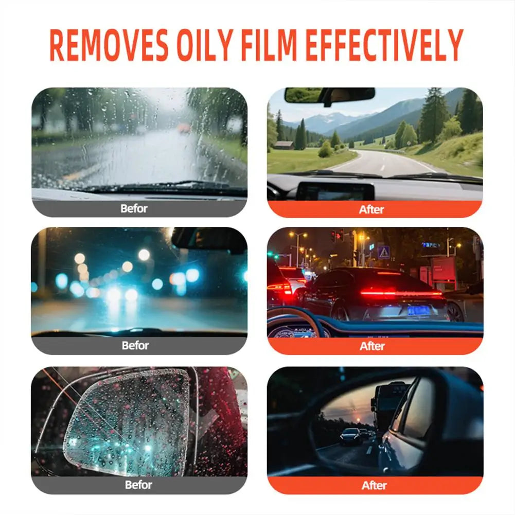 2026 New Car Glass Cleaner Gel Foam Anti-Fog Coating Windshield Watermark Remover Cleaning For Car Windows Rainproof Safe 100g