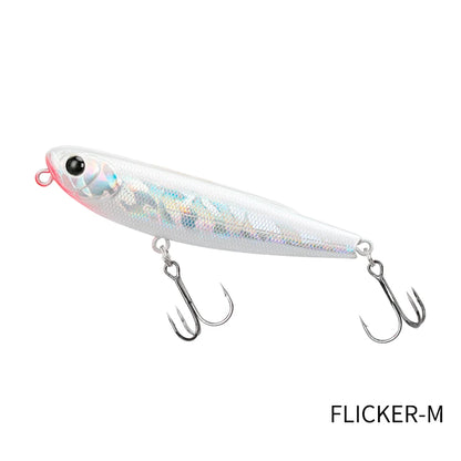 TSURINOYA FLICKER 70F Surface Fishing Lure Z Dog Floating Pencil 70mm 8.4g Chatter Artificial Hard Baits Trout Bass Pike Plug