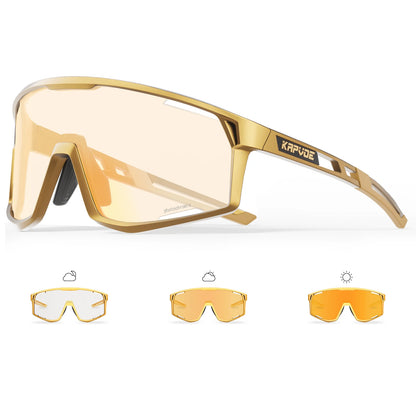 KAPVOE New Photochromic Cycling Glasses Men MTB Bicycle Cycling Eyewear UV400 Outdoor Sports Sunglasses Women Road Bike Goggles