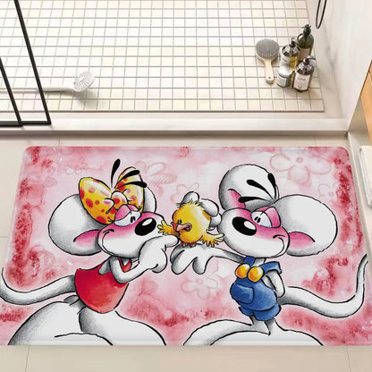 Popular Character D-Diddl Cut Bathroom Mat Non-Slip Laundry Room Mat Laundry Decor Balcony Child Living Room Toilet Rug