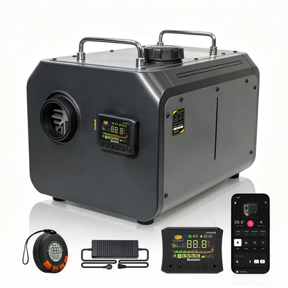 9KW Diesel Air Heater 12V/24V DC 110‑240V AC WiFi Bluetooth APP LCD Remote CO Monitor Altitude Mode For RV Truck Garage Camper