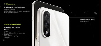 Global version samrtphone OnePlus Nord 5 5G 8GB+256GB 12GB+512GB Snapdragon 8s Gen 3 Android 15 6800 mAh 80W Wi-Fi 6  NFC