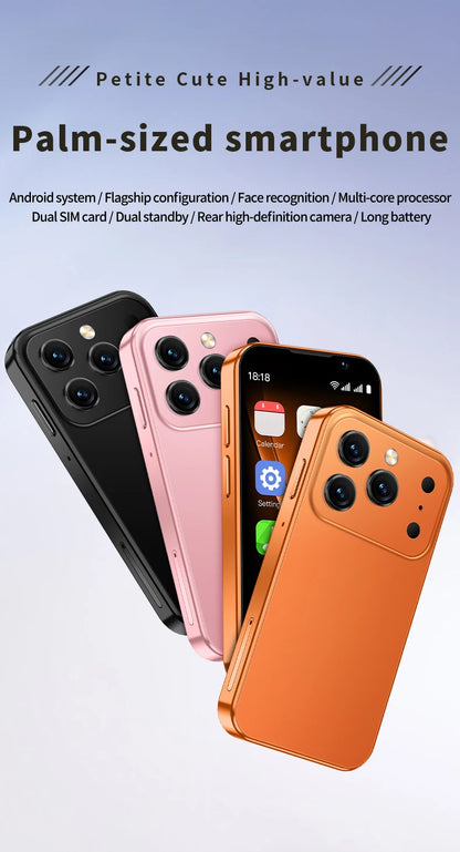 SERVO 17SE mini Smartphone Android Dual SIM 3G Network 2GB RAM 16GB ROM 3.0-inch Tiny Screen‌ Phones Face Unlock GPS WiFi Camera Small Pocket Cellphone