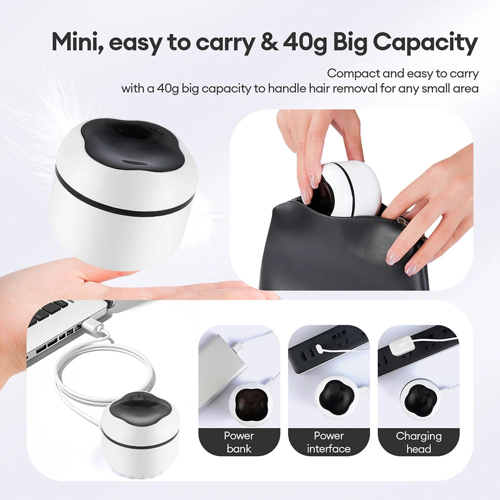 40g Mini Silicone Bowl Wax Heater Waxing Kit Hair Removal Wax-melt Machine Wax Bean Depilatory Wax Warmer Wax Heating Pot Melter