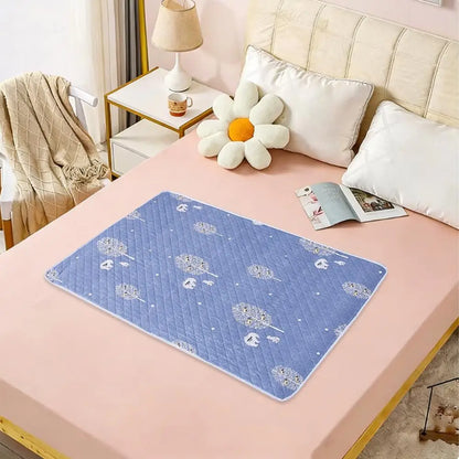 Washable Waterproof Underpad Cotton Bed Pad for Adults Incontinence Elderly Mattress Protection Large Reusable Bed Mat