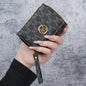 New style women's wallet, short, European and American PU high-end coin purse, printed, multi-card slots, small wallet
