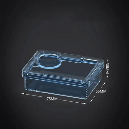 【E】Pet Reptile Lizard Turtle Transparent Feeder Anti-escape Food Bowl Worm Live Container Reptile Pet Bowls Feeder Pet Supplies