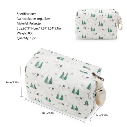 Baby Diaper Bag Waterproof Nappy Bag Reusable Wet/Dry Storage Handbag For Stroller Travel Mommy Pouch Rainbow Printed