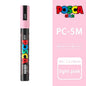 1pcs Japan UNI POSCA Markers PC-1M/3M/5M Acrylic Graffiti Pen Waterproof DIY Stackable Color Art Painting School Supplies