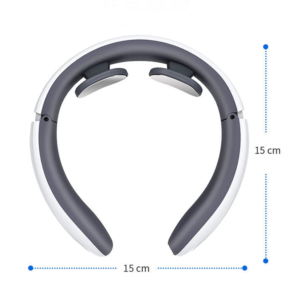 Ems Electric Neck Massager 6-Mode 9-Speed Massager Muscle Relaxation Battery Neck Massager Tool Relax Cervical Relief Pain