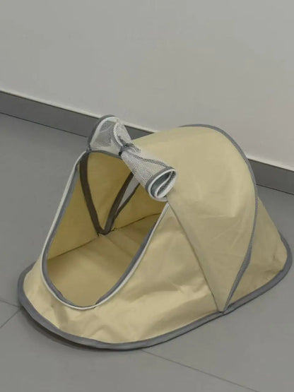 Pet Tent Portable Outdoor Camping Sun Protection Shelter for Puppy Kitten Small Animals Foldable Breathable Mesh House Travel