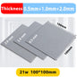 21W/MK Thermal Pad Kit 0.5mm 1.0mm 1.5mm High Performance Thermal Pads for SSD GPU CPU Nvme M.2 PS5 PC Laptop Heatsink Cooling