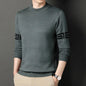 Autumn Winter New Men V-neck Pullover Sweaters Plaid Casual Korean Clothing Tees Fashion Slim Long Sleeve Bottoming Knitted Tops