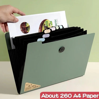 5 Layers A4 File Folder Storage Bag Test Paper Desktop Tool School Stationery Office Supplies