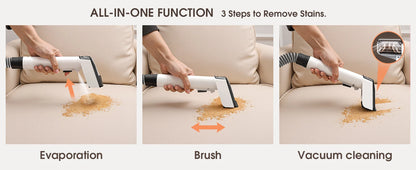 Powerful Carpet Cleaner 13.5 KPa Lubluelu V6 with 1.75L Dual Tanks, 5M Cord 1.7M Hose - Deep Clean Sofa Mattress Car Seat Pet Stains