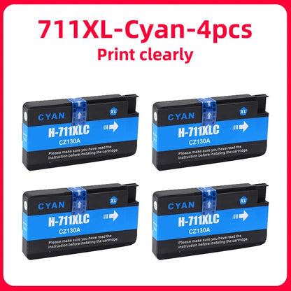 Compatible Ink Cartridge For HP 711 711XL For HP711 Replacement Ink Cartridge For HP DesignJet T520 T120 T530 T130Inkjet Printer