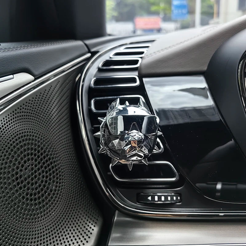 NO PERFUME Bulldog Air Freshener Car Perfume Car Decoration Auto Geur Clip Bulldog Fragrance Scent Parfum Voiture Car Diffuser