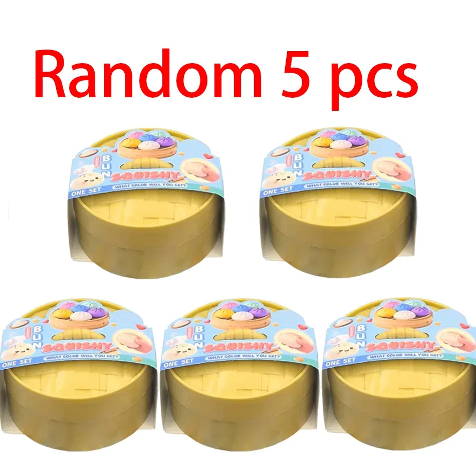 Blind Box Colorful Simulated Dumpling Squishy Relaxing Relieve Anxiety Antistress Enhance Happiness Rebound Squeeze Reliever Toy