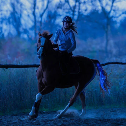 LED Horse Tail Trappings Night Riding Safe Equestrian Flashing Light Bar Harness Equipment Outdoor Sports Horse Tail Decor