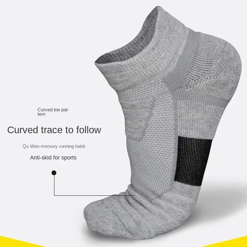 5 Pairs Socks MEN'S Mid-calf Spring and Autumn Sports Sweat Anti-odor MEN'S Socks Thin Sports Socks