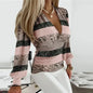 Autumn Women Long Sleeve Blouses Shirt V Neck Lantern Sleeves Elastic Waist Shirts For Women Office Tops