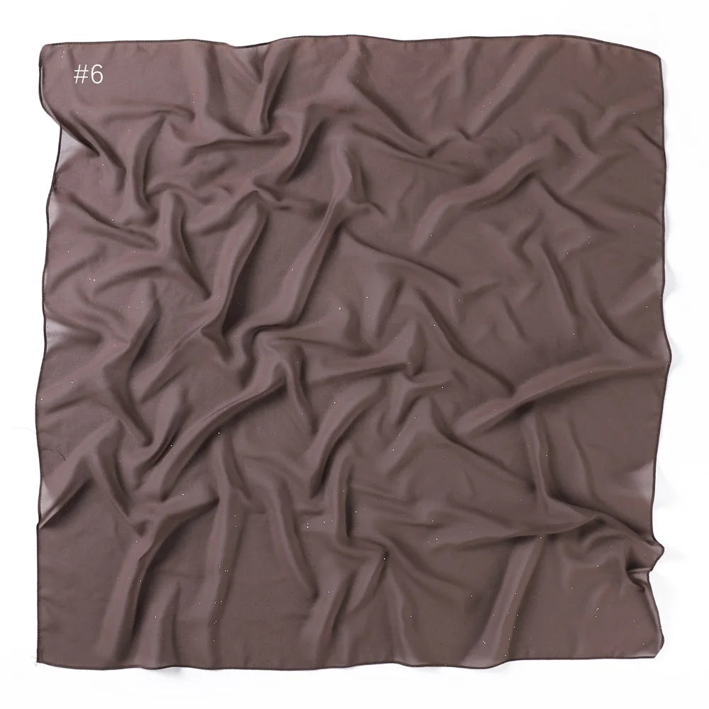 90*90cm Square Chiffon Hijab Scarf Women Solid Color Muslim Soft Head Scarf Islamic Shawls and Wraps Headband Musulman Scarves