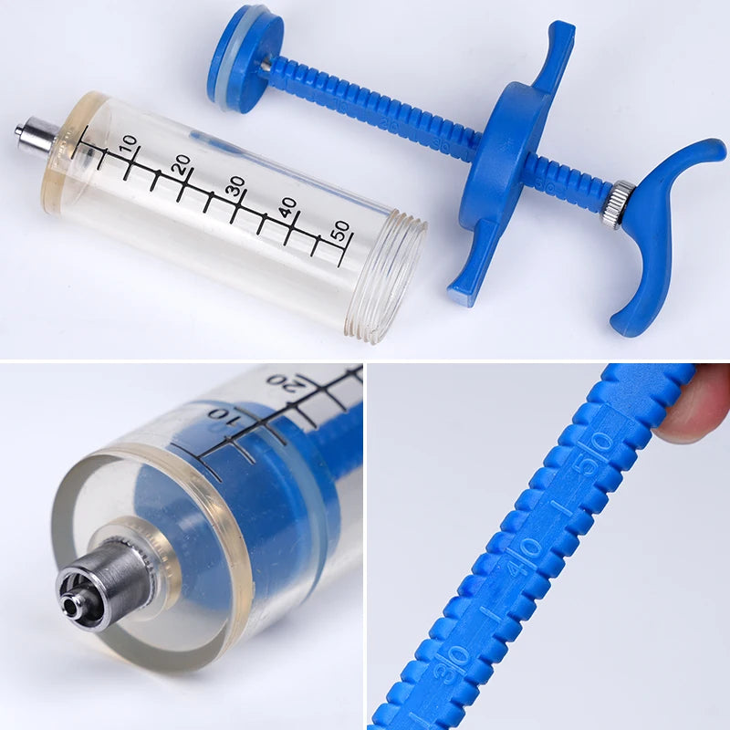10/30/50ML Animal Syringe Plastic Veterinary Syringe With Needle Bird Feeding Rearing Poultry Syringe Small Pet Medicine Feeder