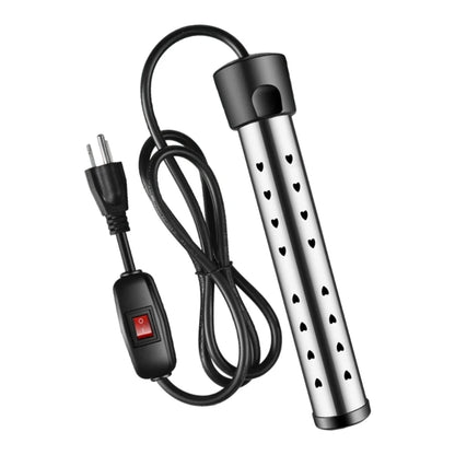 Fast Acting Heater 1500W Electric Water Heater Stainless Steel Texture Home and Office Travel Heater Suitable for Pools